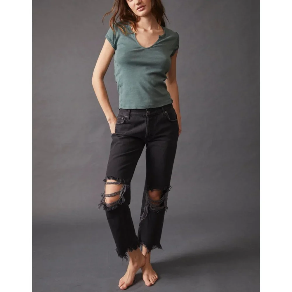 🎉LAST CHANCE🎉 NWT Free People Always Yours Tee / Dried Pine - Picture 5 of 9